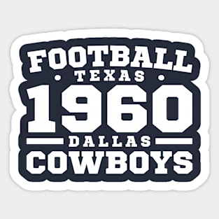 Football Texas 1960 Dallas Cowboys Sticker